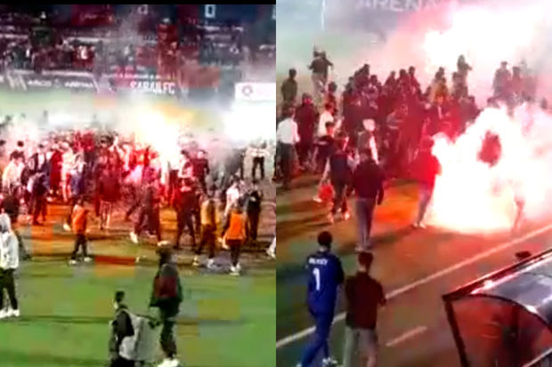 “Qarabağ” çempion oldu, azarkeşlər meydançaya axışdı